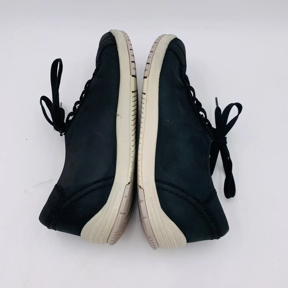 Dansko Leela Black Nubuck Leather Lace Up Sneakers Women 10 EU 41‎ Comfort Shoes